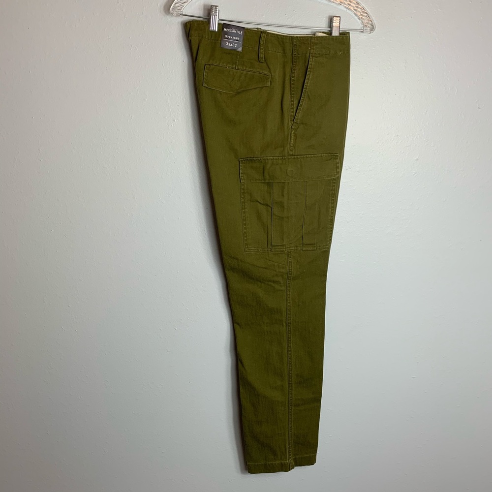 BNWT J CREW MERCANTILE GREEN MERCANTILE 33x32 - Picture 1 of 5
